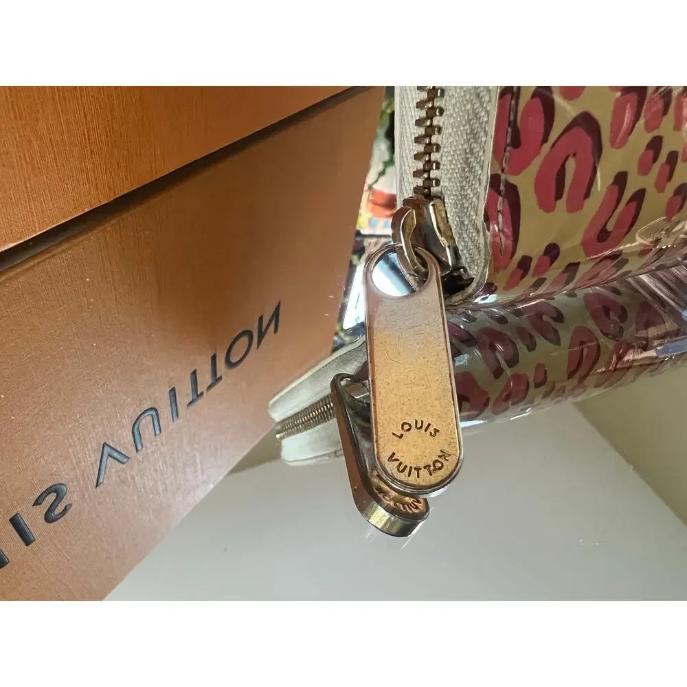 Louis Vuitton Pink Leopard Print Zip Wallet
